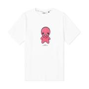 Gcds Lös Vit Weirdo T-Shirt White, Herr