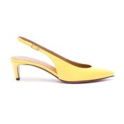 Marni Gul Mid Häl Slingback Rem Yellow, Dam