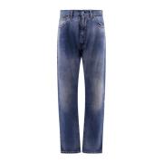 Maison Margiela Bl? Aw23 Straight Jeans för kvinnor Blue, Dam