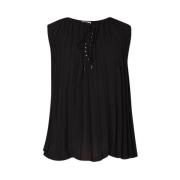 Liu Jo Poly Top - Stilfull och Trendig Black, Dam