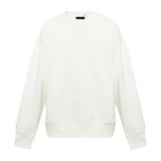 Y-3 Sweatshirt med logotyp Beige, Herr