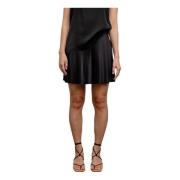 Ahlvar Gallery Hana short silk skirt Black, Dam