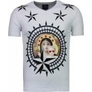 Local Fanatic Mary Stars Rhinestone - T Shirt Herr - 5097W White, Herr