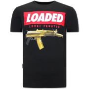 Local Fanatic T-shirt med Loaded Gun tryck Black, Herr