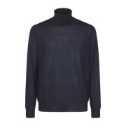 Canali Turtlenecks Blue, Herr