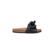 JW Anderson Svarta platta skor med slide sandaler Black, Dam