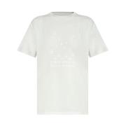 Maison Margiela Logo Print Bomull T-shirt Gray, Dam