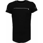 True Rise Exklusiva Militära Patches - Herr T-Shirt - T09150Z Black, H...