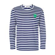 Comme des Garçons Play Long Sleeve Tops Blue, Herr