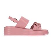 Emanuelle Vee Flat Sandals Pink, Dam