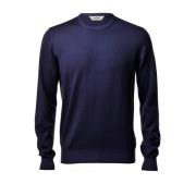 Gran Sasso Round-neck Knitwear Blue, Herr