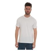 Fay Enfärgad T-shirt med Armlogo White, Herr