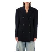 Amiri Dubbelknäppt Blazer Pf22Wjf012C Black, Dam