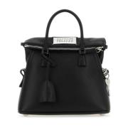 Maison Margiela Elegant svart läder mini 5AC handväska Black, Dam