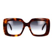 Celine Rektangulära sköldpaddssolglasögon med gradientlinser Brown, Da...