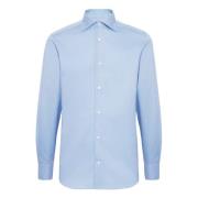 Boggi Milano Ultimate NON Iron Slim Fit Bomullstwill Skjorta Blue, Her...