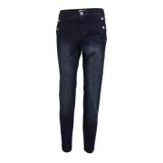 2-Biz Bleached Skinny Denim Jeans Black, Dam