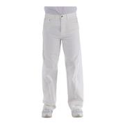 Lanvin Twisted Denim Baggy Fit Jeans White, Herr