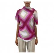 Rick Owens Asymmetrisk Neckline Blousons Chemises Pink, Dam