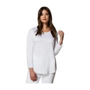 Marina Rinaldi Long Sleeve Tops White, Dam