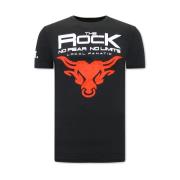 Local Fanatic T Shirt Med Tryck The Rock Black, Herr