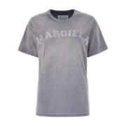 Maison Margiela Klassisk Dam T-Shirt - Högkvalitativt Tyg Gray, Dam
