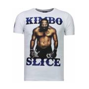 Local Fanatic Kimbo Slice Rhinestone - Herr T Shirt - 5766W White, Her...