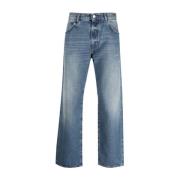 Amish Straight Jeans Blue, Herr