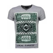 Local Fanatic One Dollar Eye Black Stones - T-shirt Herr - 4302G Gray,...