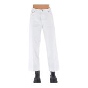 Haikure Straight Jeans White, Dam