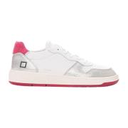 D.a.t.e. Laminerade Court Sneakers med Snören White, Dam