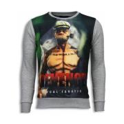 Local Fanatic Popeye Revenge Sweater - Herr Tröja - 5790G Gray, Herr