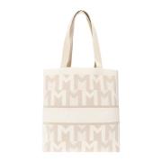 Moncler Shopper väska med logotyp Beige, Dam