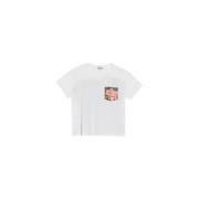 Liu Jo Damtryckt T-shirt med ficka Beige, Dam
