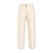 Aeron Krulliga straight leg jeans Beige, Dam