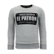 Local Fanatic Tröja Män - Pablo Escobar El Patron Gray, Herr