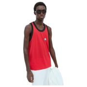 Wales Bonner Stretch Finish Tank Top med Logo Patch Red, Herr