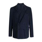 Tagliatore Navy Blue Dubbelknäppt Blazer Blue, Herr