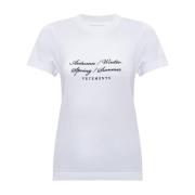 Vetements T-shirt med logotyp White, Dam