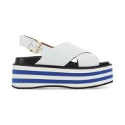 Marni Platta Sandaler för Kvinnor White, Dam