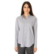 Jijil Randig skjorta med strass - Storlekar: 40, Färger: Grå/Vit Gray,...