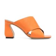 Sergio Rossi Heeled Mules Orange, Dam