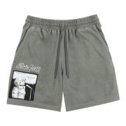 Pleasures Bomullsshorts med sidofickor och elastisk midja Black, Herr