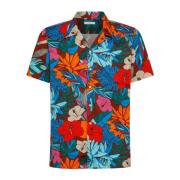Sun68 Blommigt kortärmad skjorta för män Multicolor, Herr