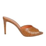 Paris Texas Eleganta sommarhögklackade sandaler Brown, Dam