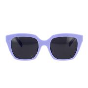 Celine Geometriska solglasögon med mörkgrå rökfärgade linser Purple, U...