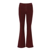 Liu Jo Flare Velvet Dambyxor Red, Dam