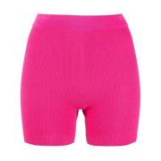 Jacquemus Korta Stickade Shorts Pink, Dam