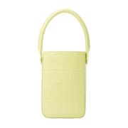 By FAR Krokodilpräglad handväska med topphandtag Yellow, Dam