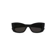 Saint Laurent Svarta Ss23 solglasögon med logotyp Black, Dam